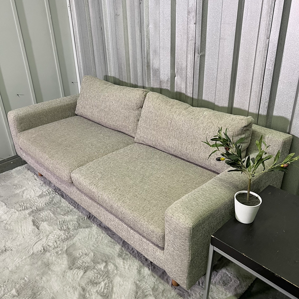 ( Free Delivery ) 74β Gray West Elm Eddy Sofa