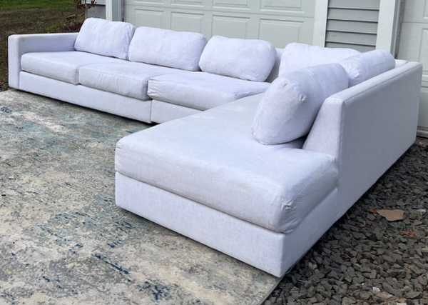 ( Free Delivery ) 146β White West Elm Sectional