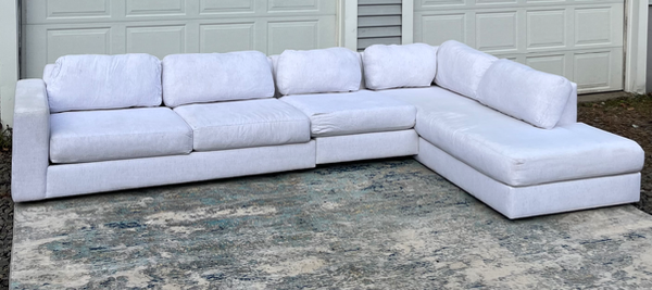 ( Free Delivery ) 146β White West Elm Sectional