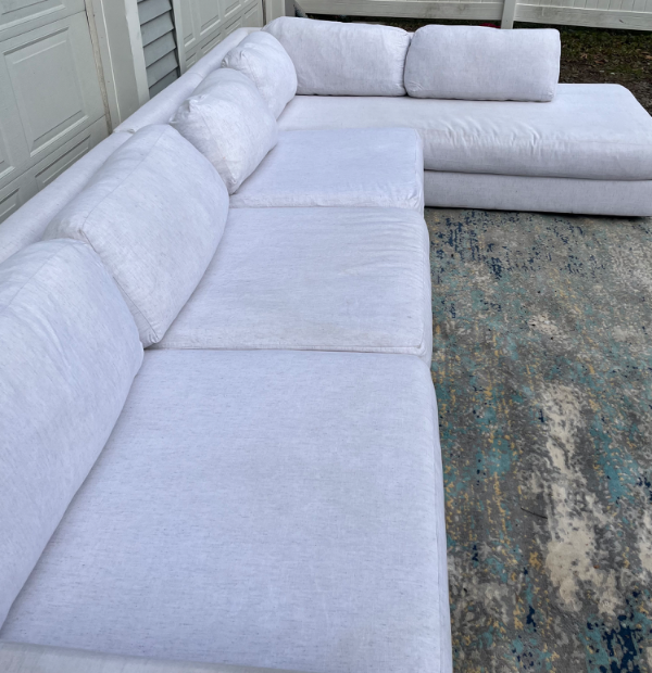 ( Free Delivery ) 146β White West Elm Sectional