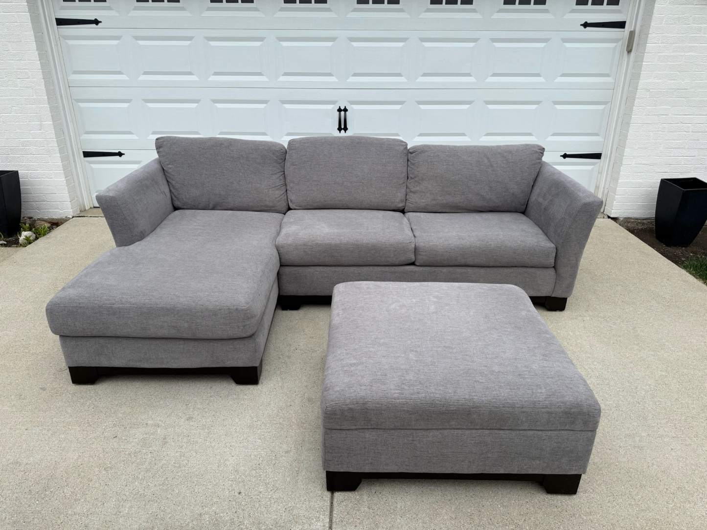 ๐ Plush Gray Sofa - Free Delivery