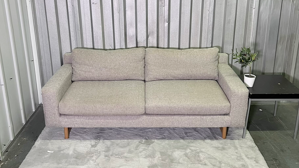 ( Free Delivery ) 74β Gray West Elm Eddy Sofa