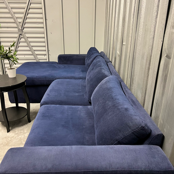 ( Free Delivery ) 115β Blue AllModern Azel Sectional