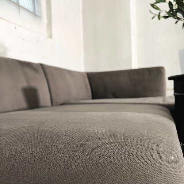 ( Free Delivery ) 117β Gray West Elm Tillary Sectional