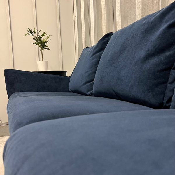 ( Free Delivery ) 78β Blue West Elm Carlo Sofa