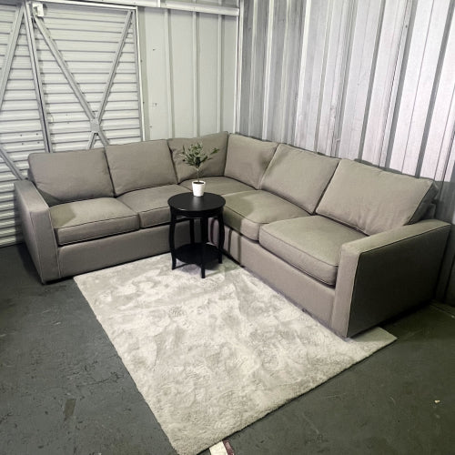 ( Free Delivery ) 103“ Gray Room and Board Linger Sectional