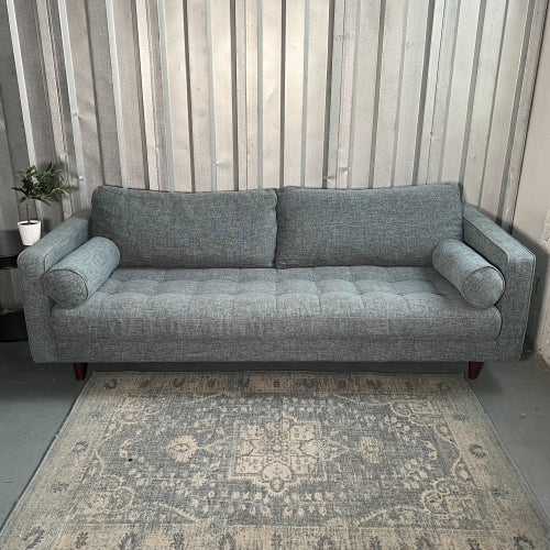 ( Free Delivery ) 88“ Blue Article Sven Sofa