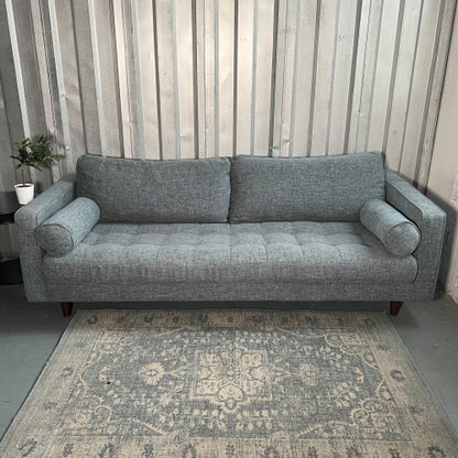 ( Free Delivery ) 88“ Blue Article Sven Sofa