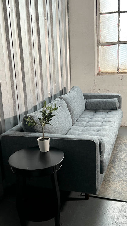 ( Free Delivery ) 88“ Blue Article Sven Sofa