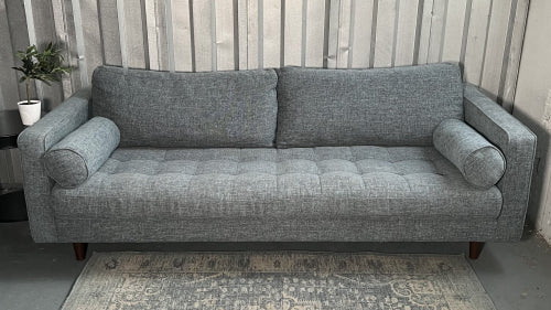 ( Free Delivery ) 88“ Blue Article Sven Sofa