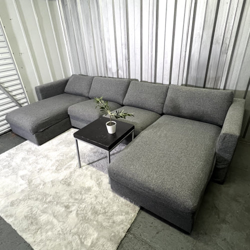 131" Gray Ikea Finnala Sectional Couch (U-chaise)