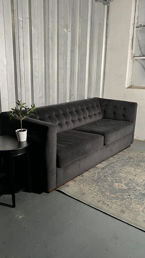 ( Free Delivery ) 82“ Dark Gray West Elm Rochester Sofa