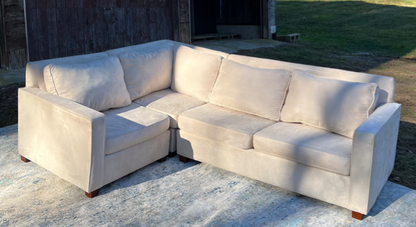 ( Free Delivery ) 100“ Beige West Elm Sectional