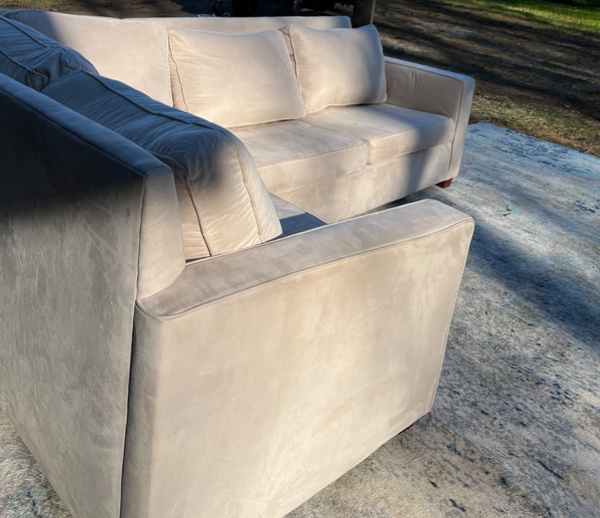 ( Free Delivery ) 100“ Beige West Elm Sectional drops