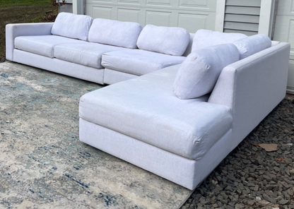 ( Free Delivery ) 146“ White West Elm Sectional