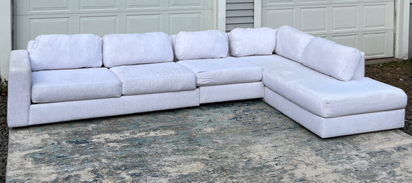 ( Free Delivery ) 146“ White West Elm Sectional