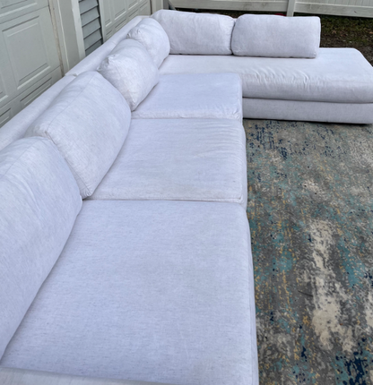 ( Free Delivery ) 146“ White West Elm Sectional