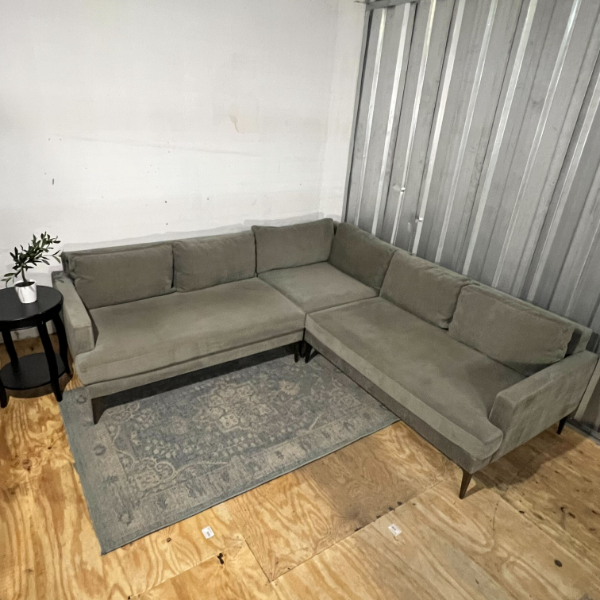 ( Free Delivery ) 96“ Gray West Elm Andes Sectional