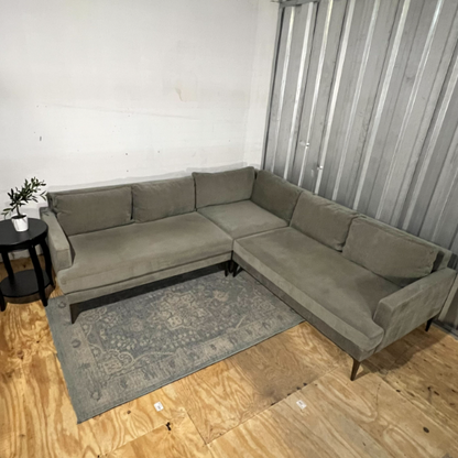 ( Free Delivery ) 96“ Gray West Elm Andes Sectional