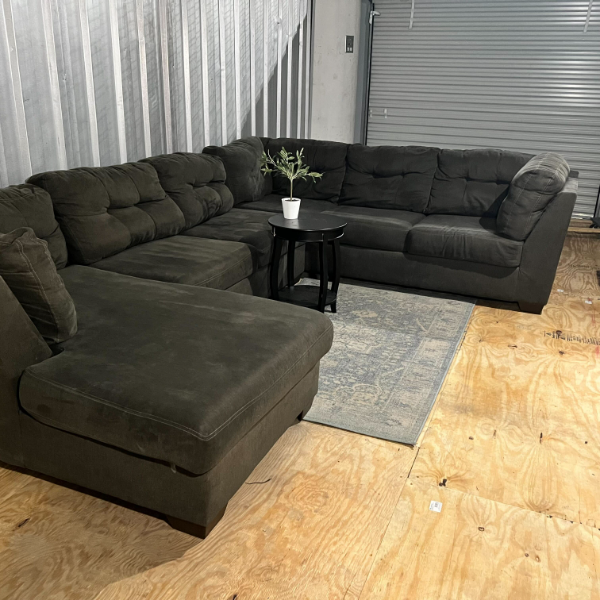 ( Free Delivery ) 140“ Dark Gray U-Sectional