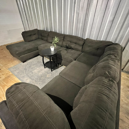 ( Free Delivery ) 140“ Dark Gray U-Sectional