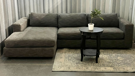 ( Free Delivery ) Beautiful 105“ Gray West Elm Urban Sectional