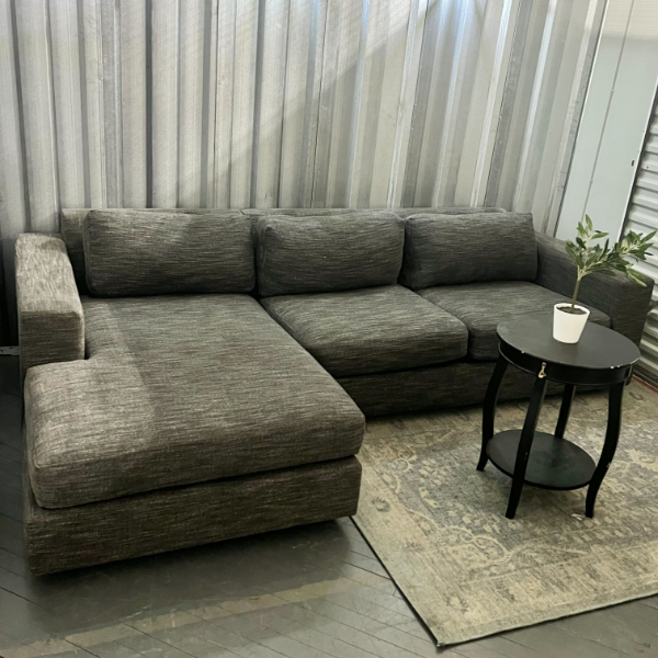 ( Free Delivery ) Beautiful 105“ Gray West Elm Urban Sectional