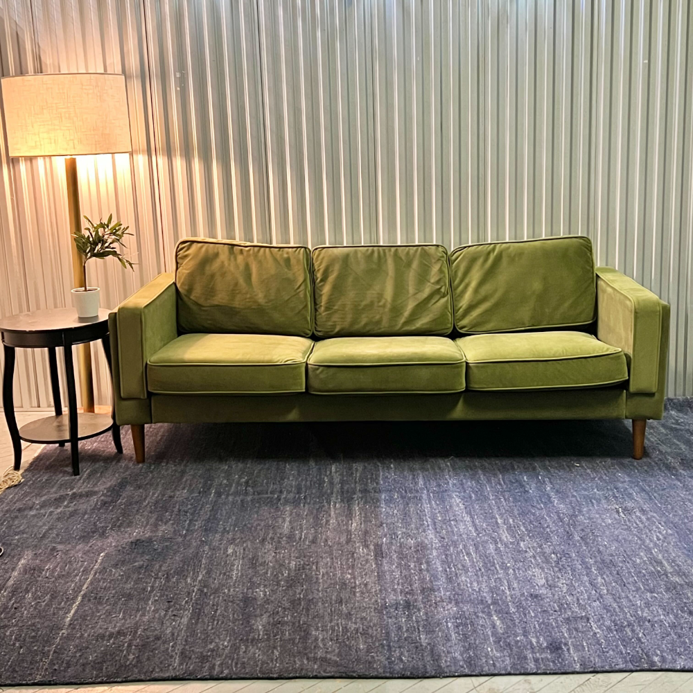 ( Free Delivery ) 87“ Green Albany Park Albany Sofa