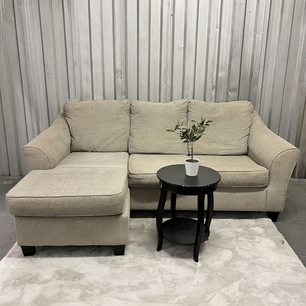 ( Free Delivery ) 85“ Gray Ashley Furniture Modern Sectional