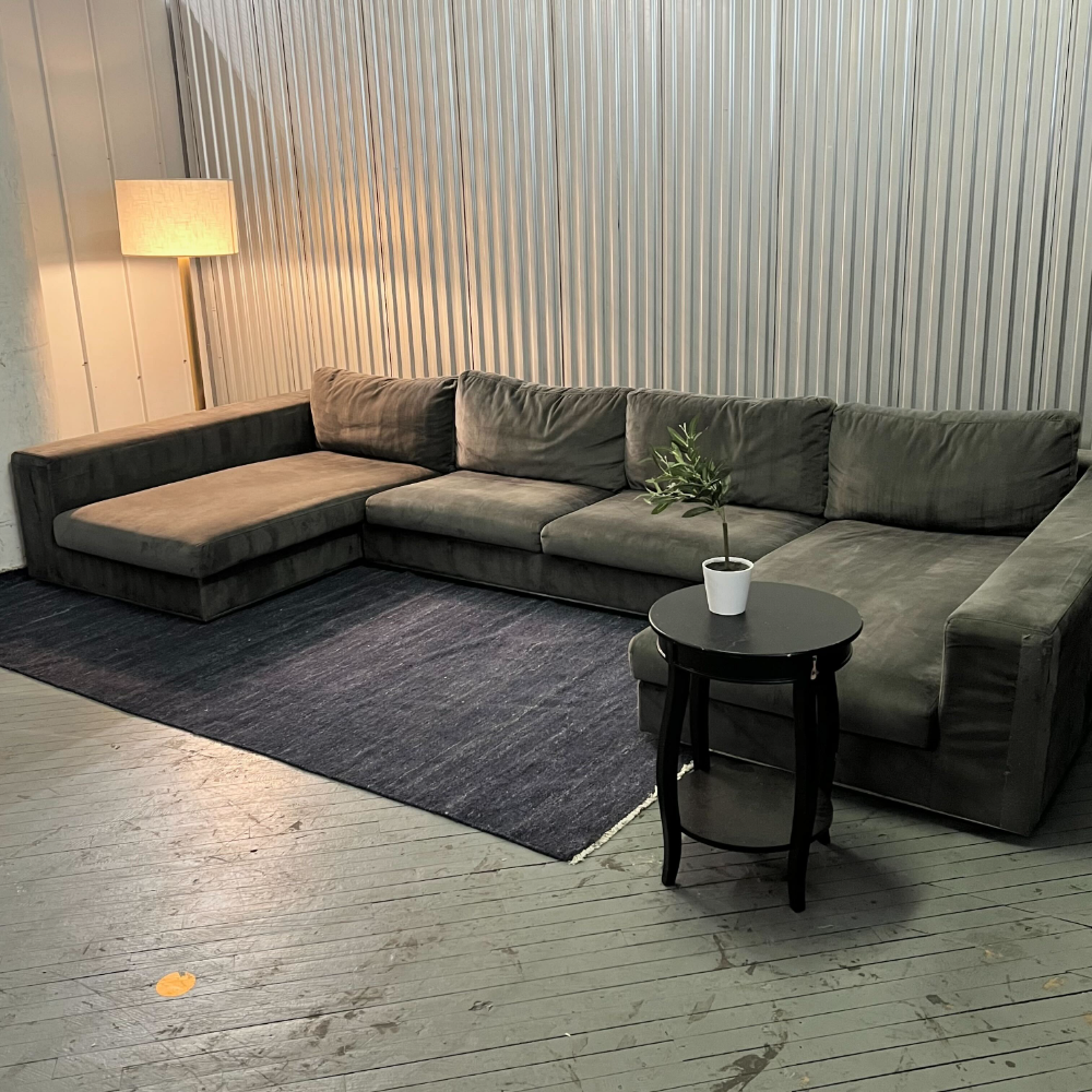 ( Free Delivery ) 150“ Gray Interior Define James Sectional