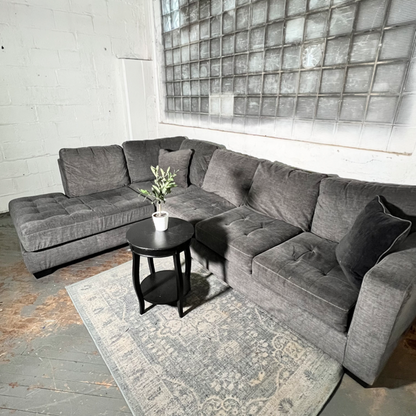 ( Free Delivery ) 122“ Gray Ashley Furniture Modern Sectional