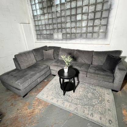 ( Free Delivery ) 122“ Gray Ashley Furniture Modern Sectional