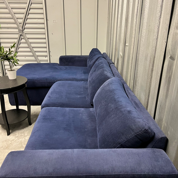 ( Free Delivery ) 115“ Blue AllModern Azel Sectional