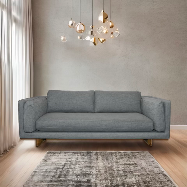 ( Free Delivery ) 82“ Gray West Elm Anton Sofa