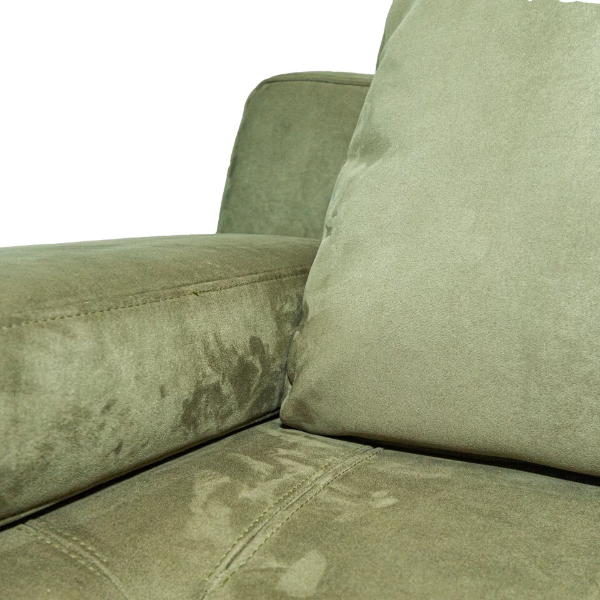 ( Free Delivery ) 111“ Olive-y Grayish Green Acanva Nivala Sectional with Matching Ottoman