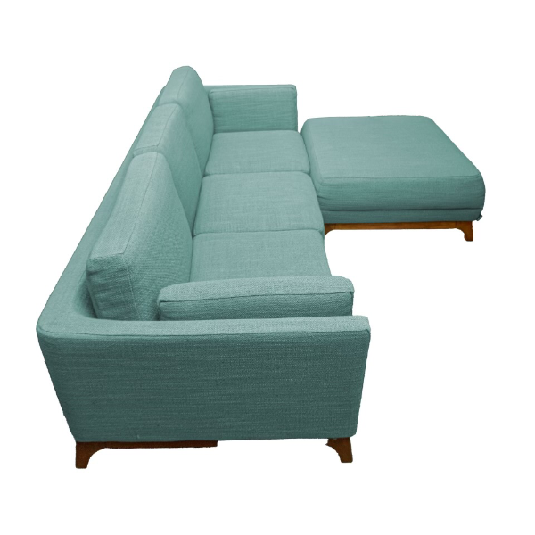 ( Free Delivery ) 83“ Green Article Ceni Sofa with Ottoman