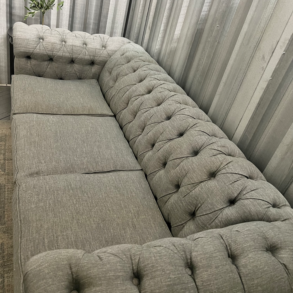 ( Free Delivery ) 87“ Gray Joybird Liam Sleeper Sofa