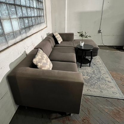 ( Free Delivery ) 117“ Gray West Elm Tillary Sectional