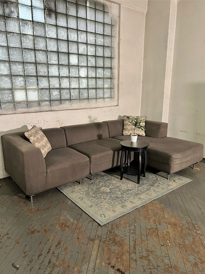 ( Free Delivery ) 117“ Gray West Elm Tillary Sectional