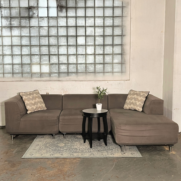 ( Free Delivery ) 117“ Gray West Elm Tillary Sectional